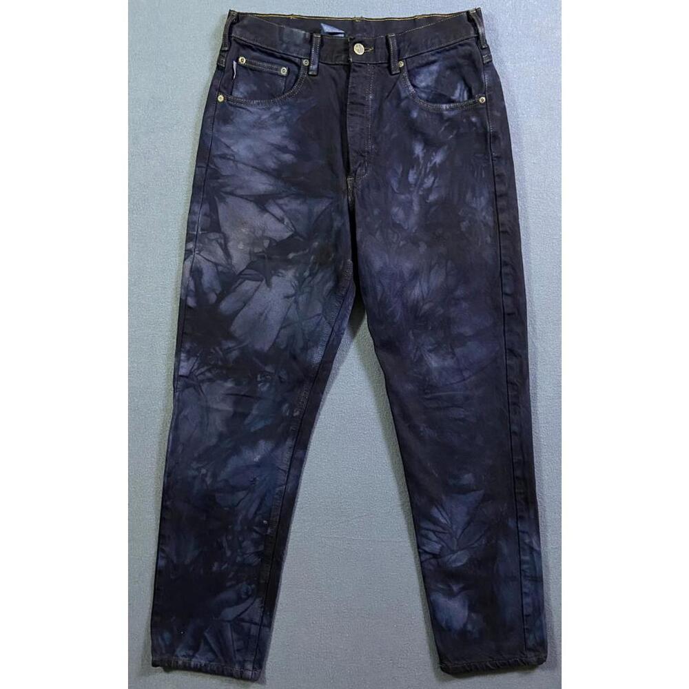 Vintage Carhartt Ice Dyed Chi Indigo Wine Jeans 32 x 31 Made In Mexico Dye Rare!